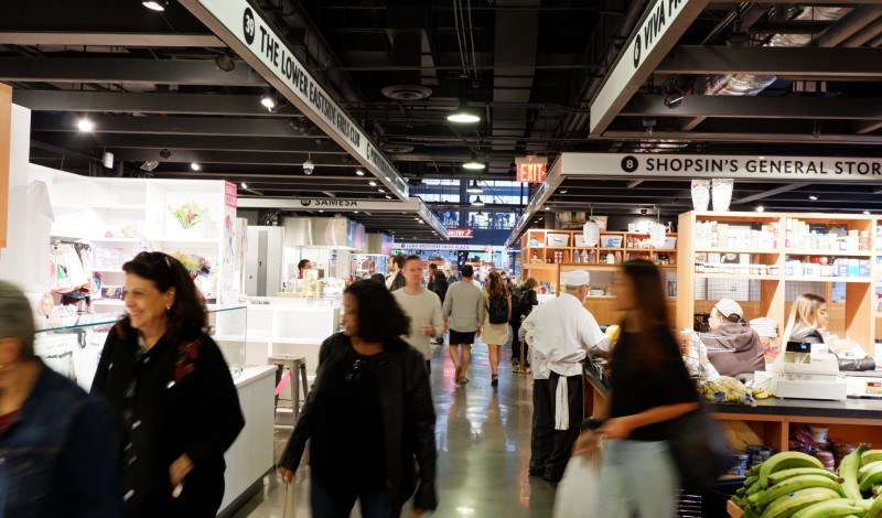 Shoppers in new Essex Market
